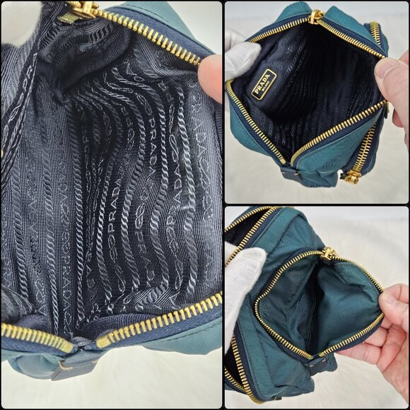 Prada  Teal Tessuto Nylon Mini Pouch - Picture 16 of 17